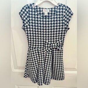 Place Black and White Houndstooth Mini Dress